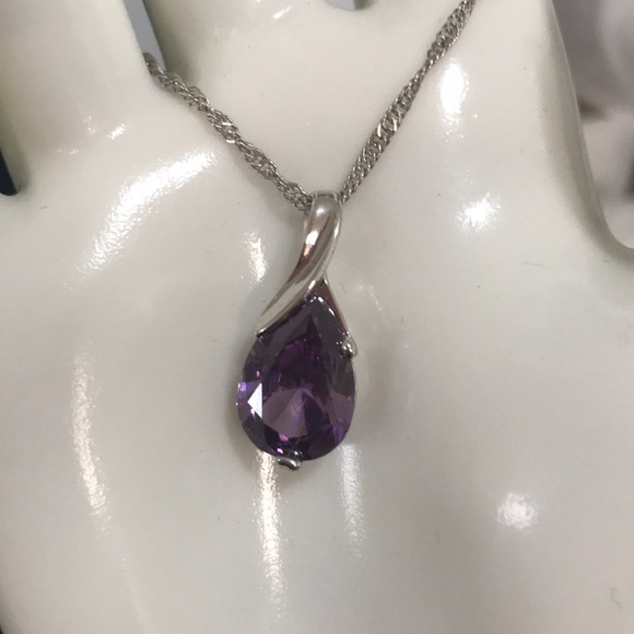 Silver & amethyst necklace